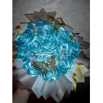 Букет голубих троянд