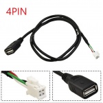 USB-кабель 4-контактный разъем для автомобильного радио, стерео систем, автоэлектрика