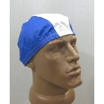 Шапочка для плавания нейлон, сине белая